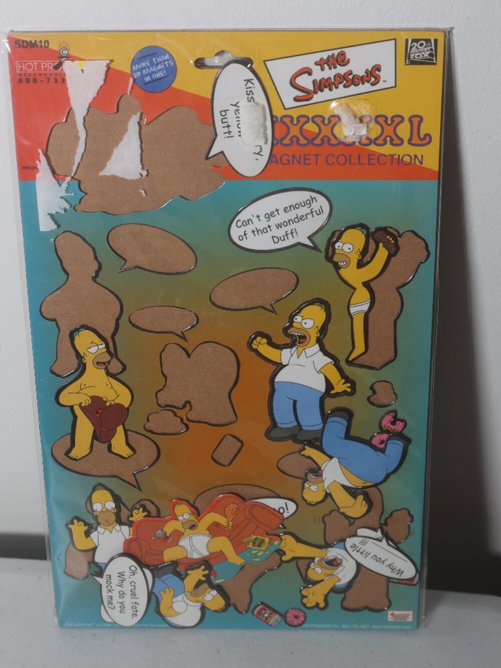 The Simpsons Homer 1999 Sealed Refrigerator Magnet Collection Cartoon Duff Beer